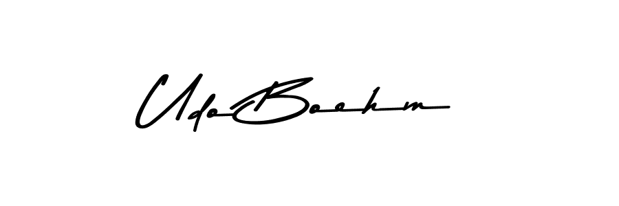 Udo Boehm stylish signature style. Best Handwritten Sign (Asem Kandis PERSONAL USE) for my name. Handwritten Signature Collection Ideas for my name Udo Boehm. Udo Boehm signature style 9 images and pictures png