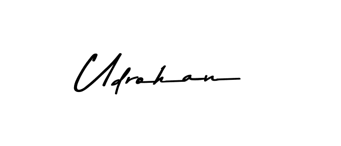 The best way (Asem Kandis PERSONAL USE) to make a short signature is to pick only two or three words in your name. The name Udrohan include a total of six letters. For converting this name. Udrohan signature style 9 images and pictures png