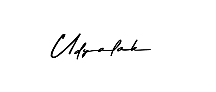 Use a signature maker to create a handwritten signature online. With this signature software, you can design (Asem Kandis PERSONAL USE) your own signature for name Udyalak. Udyalak signature style 9 images and pictures png