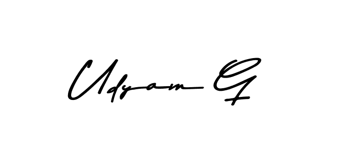 How to make Udyam G signature? Asem Kandis PERSONAL USE is a professional autograph style. Create handwritten signature for Udyam G name. Udyam G signature style 9 images and pictures png