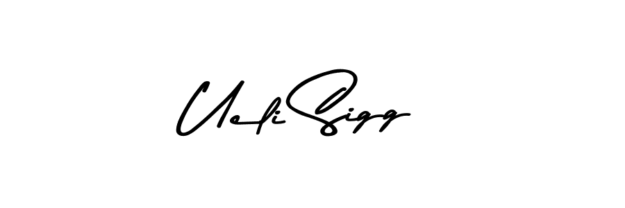 Design your own signature with our free online signature maker. With this signature software, you can create a handwritten (Asem Kandis PERSONAL USE) signature for name Ueli Sigg. Ueli Sigg signature style 9 images and pictures png