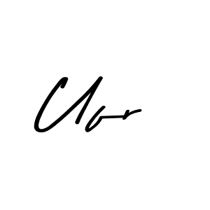Create a beautiful signature design for name Ufr. With this signature (Asem Kandis PERSONAL USE) fonts, you can make a handwritten signature for free. Ufr signature style 9 images and pictures png