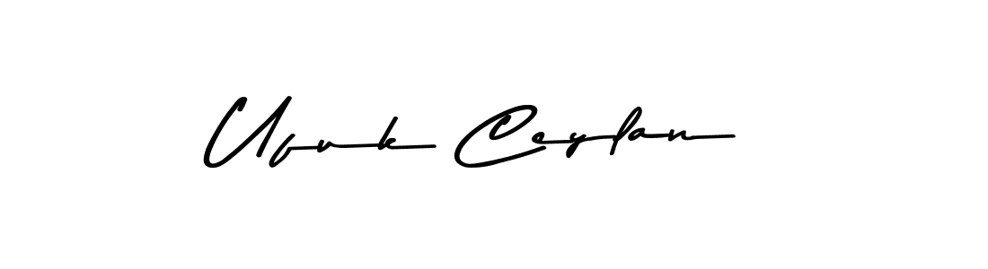 Make a beautiful signature design for name Ufuk Ceylan. With this signature (Asem Kandis PERSONAL USE) style, you can create a handwritten signature for free. Ufuk Ceylan signature style 9 images and pictures png