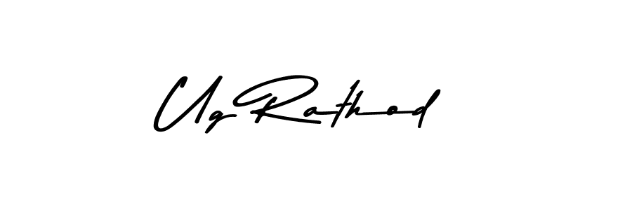 if you are searching for the best signature style for your name Ug Rathod. so please give up your signature search. here we have designed multiple signature styles  using Asem Kandis PERSONAL USE. Ug Rathod signature style 9 images and pictures png
