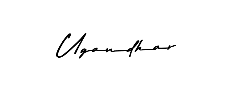 Design your own signature with our free online signature maker. With this signature software, you can create a handwritten (Asem Kandis PERSONAL USE) signature for name Ugandhar. Ugandhar signature style 9 images and pictures png