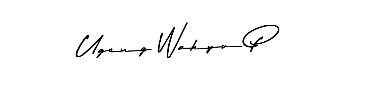 This is the best signature style for the Ugeng Wahyu P name. Also you like these signature font (Asem Kandis PERSONAL USE). Mix name signature. Ugeng Wahyu P signature style 9 images and pictures png