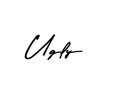 if you are searching for the best signature style for your name Ugly. so please give up your signature search. here we have designed multiple signature styles  using Asem Kandis PERSONAL USE. Ugly signature style 9 images and pictures png