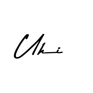 Create a beautiful signature design for name Uhi. With this signature (Asem Kandis PERSONAL USE) fonts, you can make a handwritten signature for free. Uhi signature style 9 images and pictures png