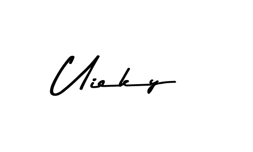 This is the best signature style for the Uieky name. Also you like these signature font (Asem Kandis PERSONAL USE). Mix name signature. Uieky signature style 9 images and pictures png