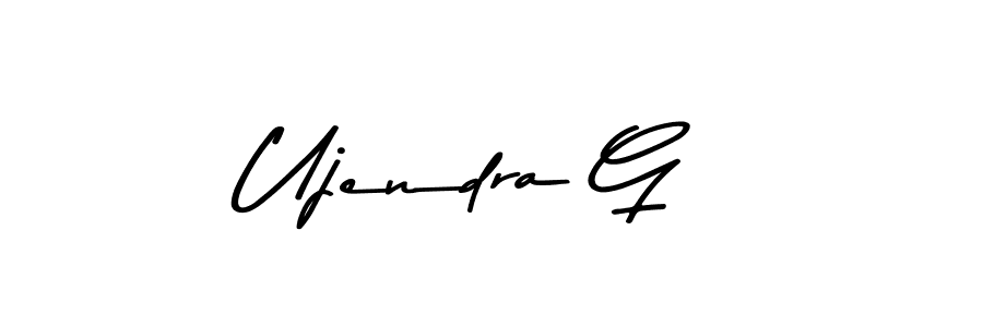 You can use this online signature creator to create a handwritten signature for the name Ujendra G. This is the best online autograph maker. Ujendra G signature style 9 images and pictures png