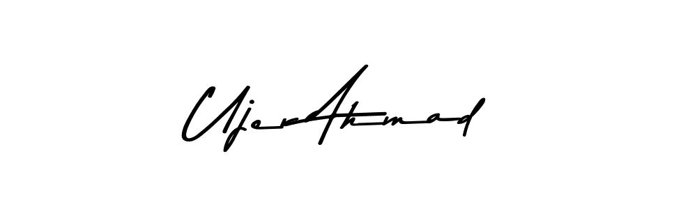 You can use this online signature creator to create a handwritten signature for the name Ujer Ahmad. This is the best online autograph maker. Ujer Ahmad signature style 9 images and pictures png