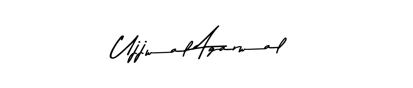 The best way (Asem Kandis PERSONAL USE) to make a short signature is to pick only two or three words in your name. The name Ujjwal Agarwal include a total of six letters. For converting this name. Ujjwal Agarwal signature style 9 images and pictures png