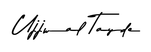 A timeless handwritten aesthetic for Ujjwal Tayde. The Asem Kandis PERSONAL USE font gives your signature a handcrafted feel with natural curves. Ujjwal Tayde signature style 9 images and pictures png