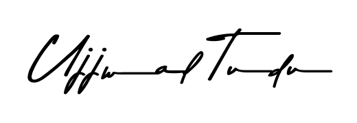 Discover how Ujjwal Tudu looks in an executive cursive font (Asem Kandis PERSONAL USE). Perfect for legal documents, invoices, and certificates. Ujjwal Tudu signature style 9 images and pictures png