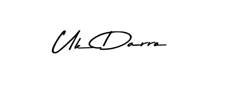 Use a signature maker to create a handwritten signature online. With this signature software, you can design (Asem Kandis PERSONAL USE) your own signature for name Uk Darro. Uk Darro signature style 9 images and pictures png