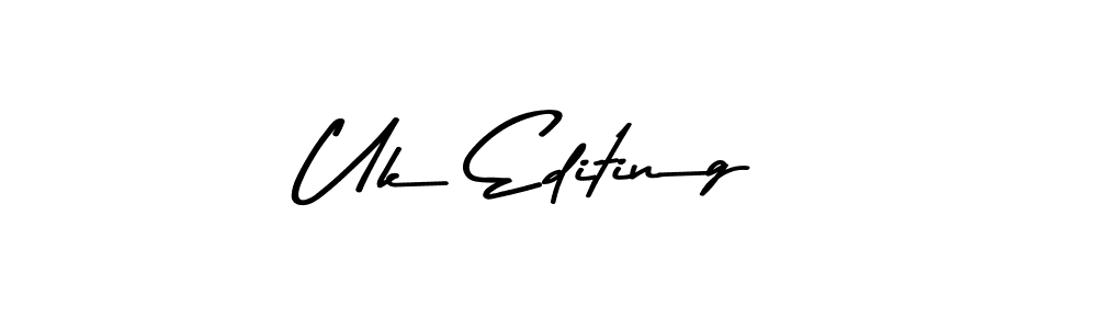 Make a beautiful signature design for name Uk Editing. With this signature (Asem Kandis PERSONAL USE) style, you can create a handwritten signature for free. Uk Editing signature style 9 images and pictures png