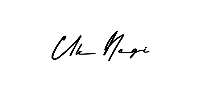 Use a signature maker to create a handwritten signature online. With this signature software, you can design (Asem Kandis PERSONAL USE) your own signature for name Uk Negi. Uk Negi signature style 9 images and pictures png