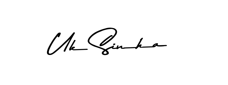 Make a beautiful signature design for name Uk Sinha. Use this online signature maker to create a handwritten signature for free. Uk Sinha signature style 9 images and pictures png