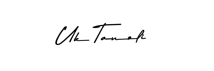 How to make Uk Tanoli name signature. Use Asem Kandis PERSONAL USE style for creating short signs online. This is the latest handwritten sign. Uk Tanoli signature style 9 images and pictures png