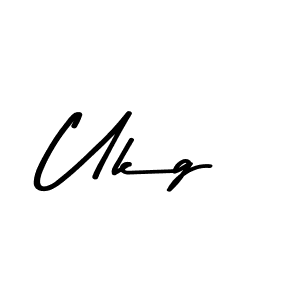 Create a beautiful signature design for name Ukg. With this signature (Asem Kandis PERSONAL USE) fonts, you can make a handwritten signature for free. Ukg signature style 9 images and pictures png