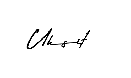 Design your own signature with our free online signature maker. With this signature software, you can create a handwritten (Asem Kandis PERSONAL USE) signature for name Uksit. Uksit signature style 9 images and pictures png