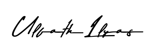 A timeless handwritten aesthetic for Ulfath Llyas. The Asem Kandis PERSONAL USE font gives your signature a handcrafted feel with natural curves. Ulfath Llyas signature style 9 images and pictures png