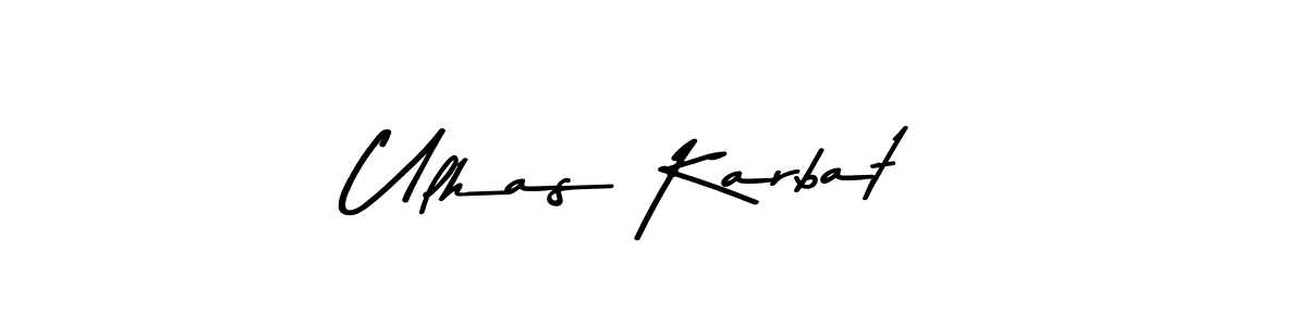 Similarly Asem Kandis PERSONAL USE is the best handwritten signature design. Signature creator online .You can use it as an online autograph creator for name Ulhas Karbat. Ulhas Karbat signature style 9 images and pictures png