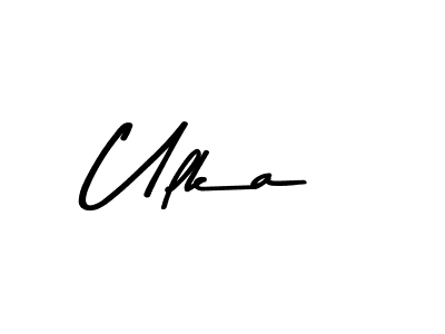 How to make Ulka name signature. Use Asem Kandis PERSONAL USE style for creating short signs online. This is the latest handwritten sign. Ulka signature style 9 images and pictures png