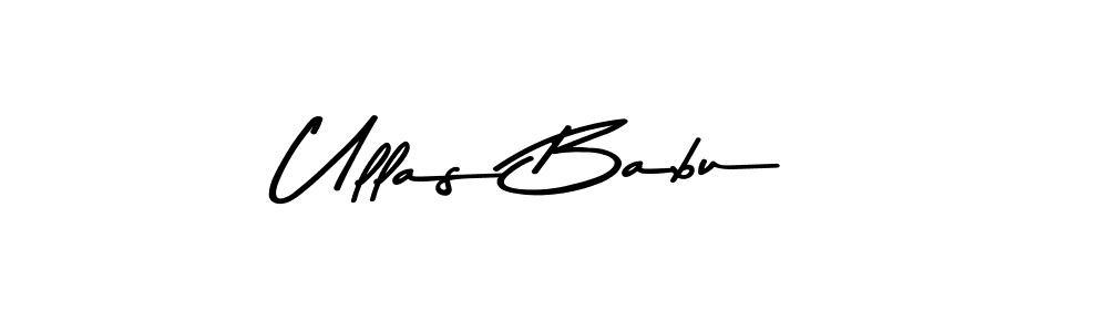 How to make Ullas Babu name signature. Use Asem Kandis PERSONAL USE style for creating short signs online. This is the latest handwritten sign. Ullas Babu signature style 9 images and pictures png