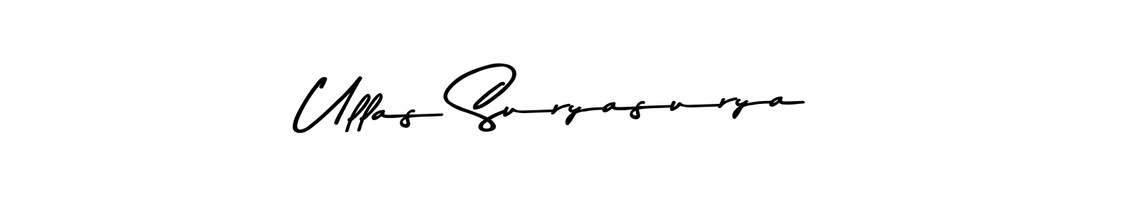 Create a beautiful signature design for name Ullas Suryasurya. With this signature (Asem Kandis PERSONAL USE) fonts, you can make a handwritten signature for free. Ullas Suryasurya signature style 9 images and pictures png