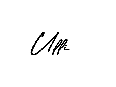 How to make Ulli name signature. Use Asem Kandis PERSONAL USE style for creating short signs online. This is the latest handwritten sign. Ulli signature style 9 images and pictures png