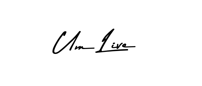 You should practise on your own different ways (Asem Kandis PERSONAL USE) to write your name (Um Live) in signature. don't let someone else do it for you. Um Live signature style 9 images and pictures png