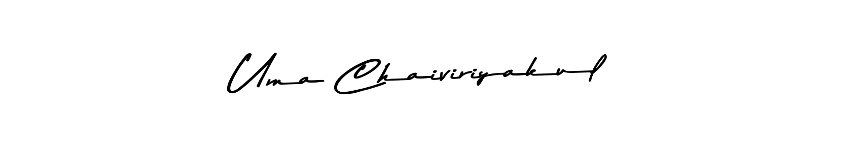 The best way (Asem Kandis PERSONAL USE) to make a short signature is to pick only two or three words in your name. The name Uma Chaiviriyakul include a total of six letters. For converting this name. Uma Chaiviriyakul signature style 9 images and pictures png