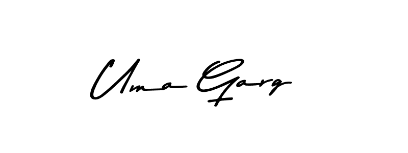 Make a beautiful signature design for name Uma Garg. With this signature (Asem Kandis PERSONAL USE) style, you can create a handwritten signature for free. Uma Garg signature style 9 images and pictures png