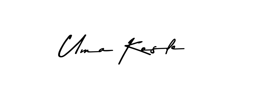 Also You can easily find your signature by using the search form. We will create Uma Kosle name handwritten signature images for you free of cost using Asem Kandis PERSONAL USE sign style. Uma Kosle signature style 9 images and pictures png
