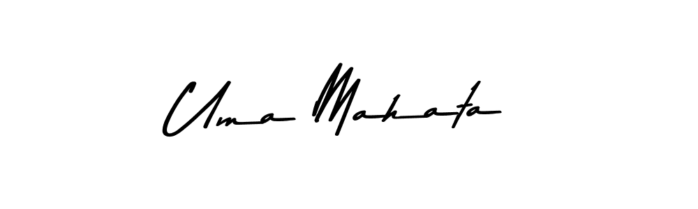 Make a beautiful signature design for name Uma Mahata. With this signature (Asem Kandis PERSONAL USE) style, you can create a handwritten signature for free. Uma Mahata signature style 9 images and pictures png