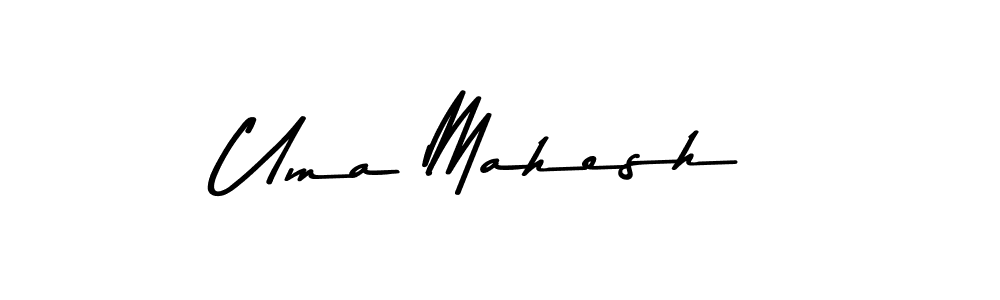 Make a beautiful signature design for name Uma Mahesh. With this signature (Asem Kandis PERSONAL USE) style, you can create a handwritten signature for free. Uma Mahesh signature style 9 images and pictures png