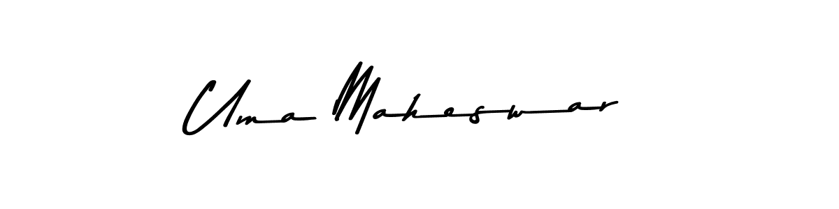 Make a beautiful signature design for name Uma Maheswar. With this signature (Asem Kandis PERSONAL USE) style, you can create a handwritten signature for free. Uma Maheswar signature style 9 images and pictures png