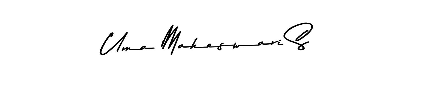 Make a beautiful signature design for name Uma Maheswari S. With this signature (Asem Kandis PERSONAL USE) style, you can create a handwritten signature for free. Uma Maheswari S signature style 9 images and pictures png