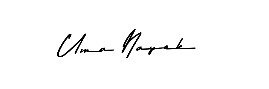 How to make Uma Nayek name signature. Use Asem Kandis PERSONAL USE style for creating short signs online. This is the latest handwritten sign. Uma Nayek signature style 9 images and pictures png