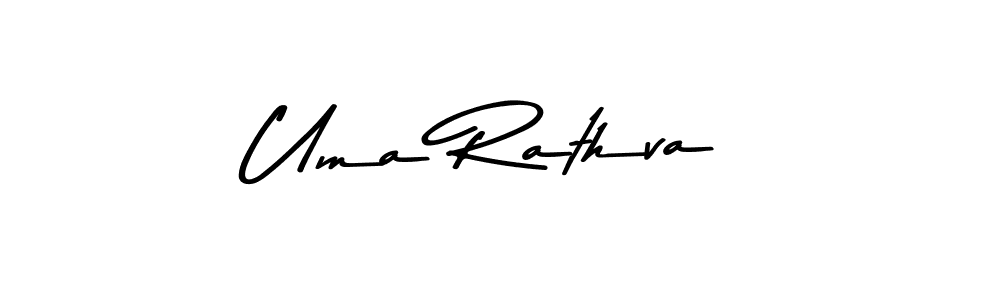 Make a beautiful signature design for name Uma Rathva. With this signature (Asem Kandis PERSONAL USE) style, you can create a handwritten signature for free. Uma Rathva signature style 9 images and pictures png