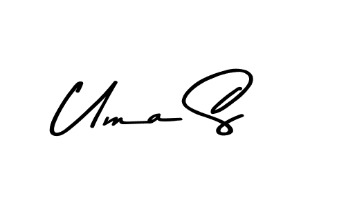 Create a beautiful signature design for name Uma S. With this signature (Asem Kandis PERSONAL USE) fonts, you can make a handwritten signature for free. Uma S signature style 9 images and pictures png