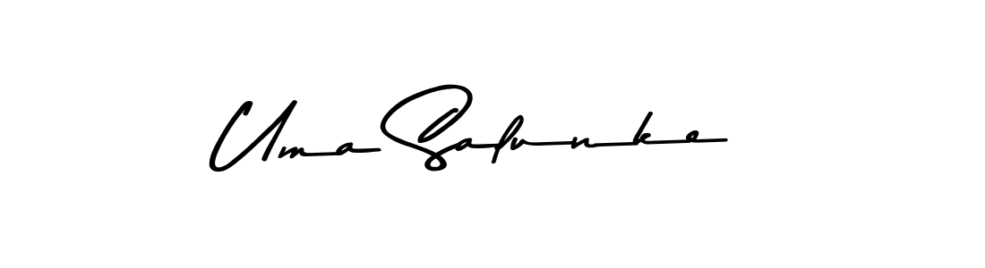 Use a signature maker to create a handwritten signature online. With this signature software, you can design (Asem Kandis PERSONAL USE) your own signature for name Uma Salunke. Uma Salunke signature style 9 images and pictures png