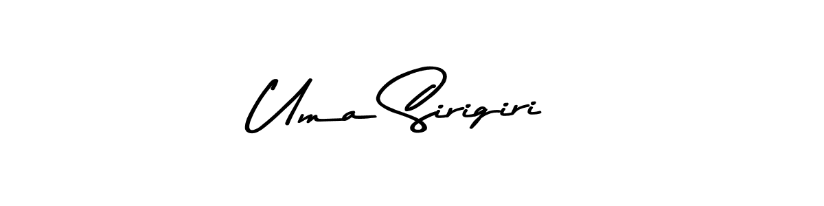 You should practise on your own different ways (Asem Kandis PERSONAL USE) to write your name (Uma Sirigiri) in signature. don't let someone else do it for you. Uma Sirigiri signature style 9 images and pictures png