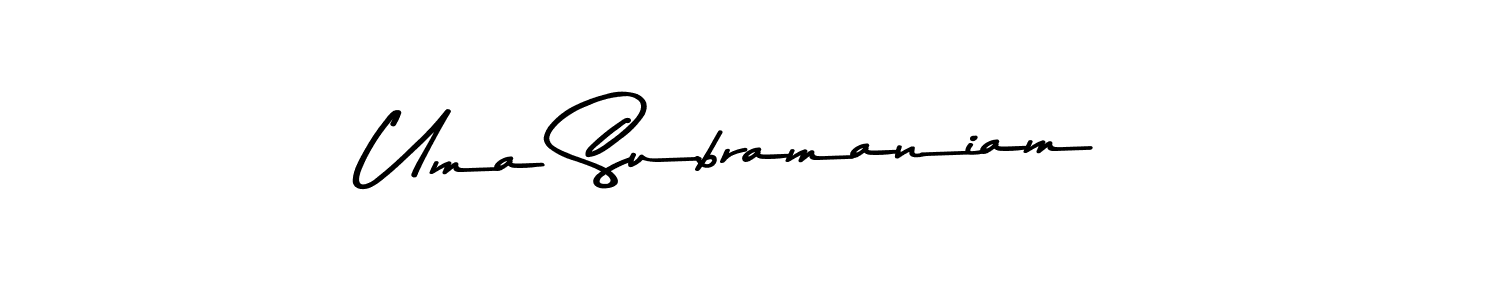 How to make Uma Subramaniam signature? Asem Kandis PERSONAL USE is a professional autograph style. Create handwritten signature for Uma Subramaniam name. Uma Subramaniam signature style 9 images and pictures png