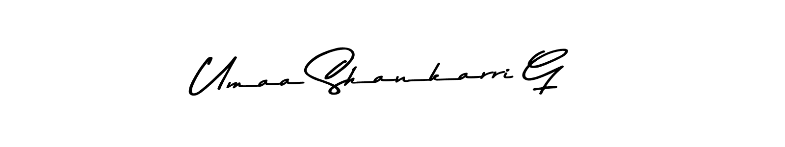 Make a beautiful signature design for name Umaa Shankarri G. With this signature (Asem Kandis PERSONAL USE) style, you can create a handwritten signature for free. Umaa Shankarri G signature style 9 images and pictures png