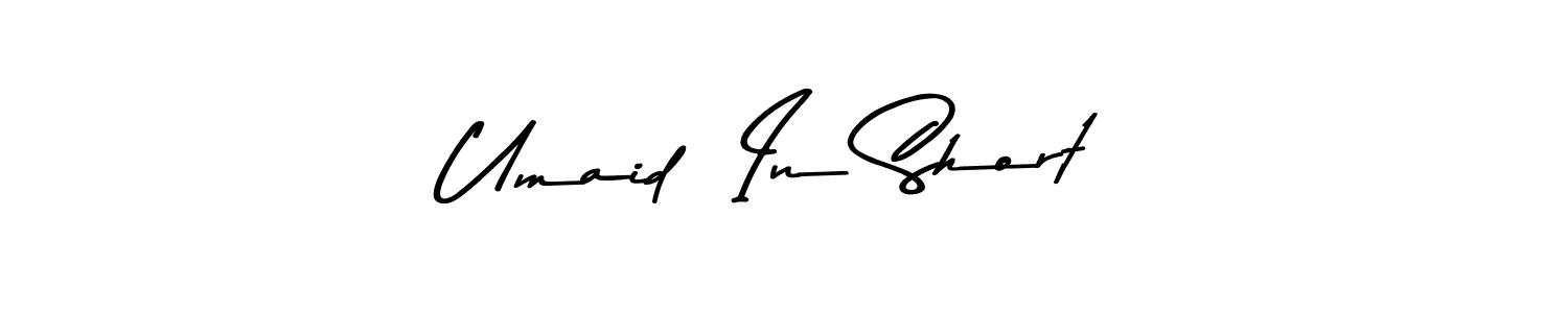 How to make Umaid  In Short name signature. Use Asem Kandis PERSONAL USE style for creating short signs online. This is the latest handwritten sign. Umaid  In Short signature style 9 images and pictures png