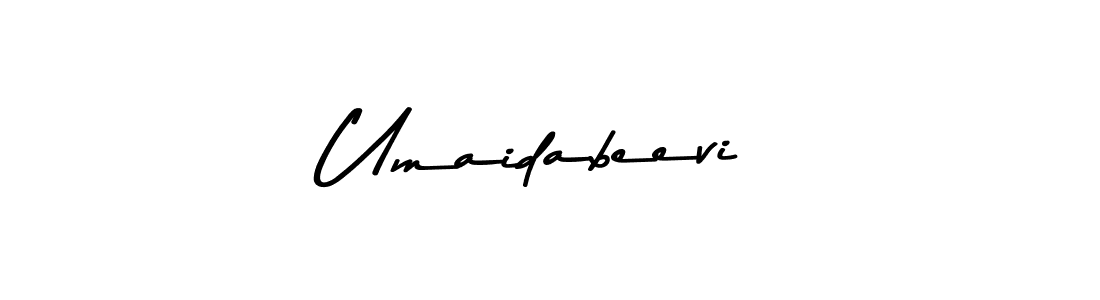 How to make Umaidabeevi name signature. Use Asem Kandis PERSONAL USE style for creating short signs online. This is the latest handwritten sign. Umaidabeevi signature style 9 images and pictures png