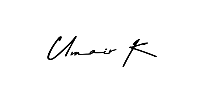 Make a beautiful signature design for name Umair K. Use this online signature maker to create a handwritten signature for free. Umair K signature style 9 images and pictures png