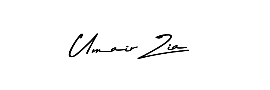 Create a beautiful signature design for name Umair Zia. With this signature (Asem Kandis PERSONAL USE) fonts, you can make a handwritten signature for free. Umair Zia signature style 9 images and pictures png